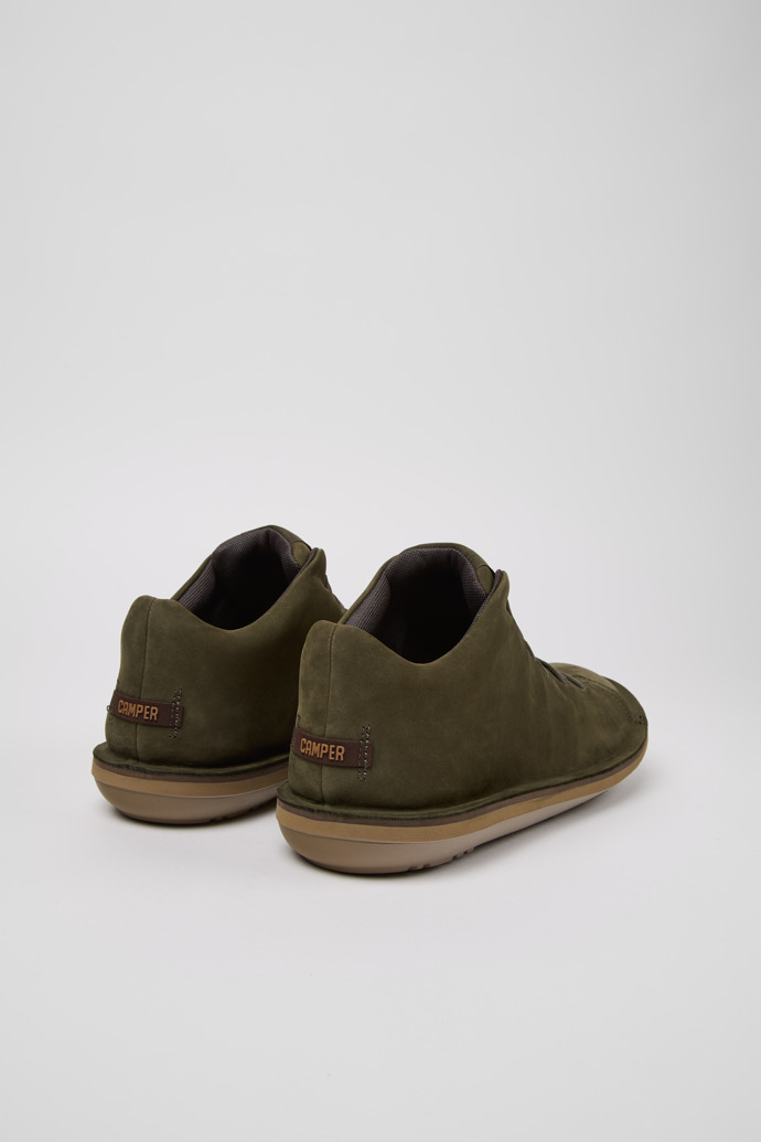 Beetle Green Nubuck Ankle Boots for Men.