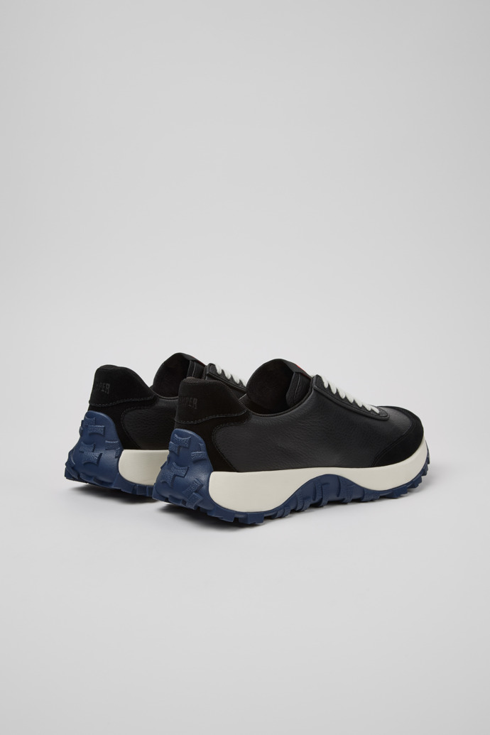 Drift Trail Black Leather and Nubuck Sneakers for Men.