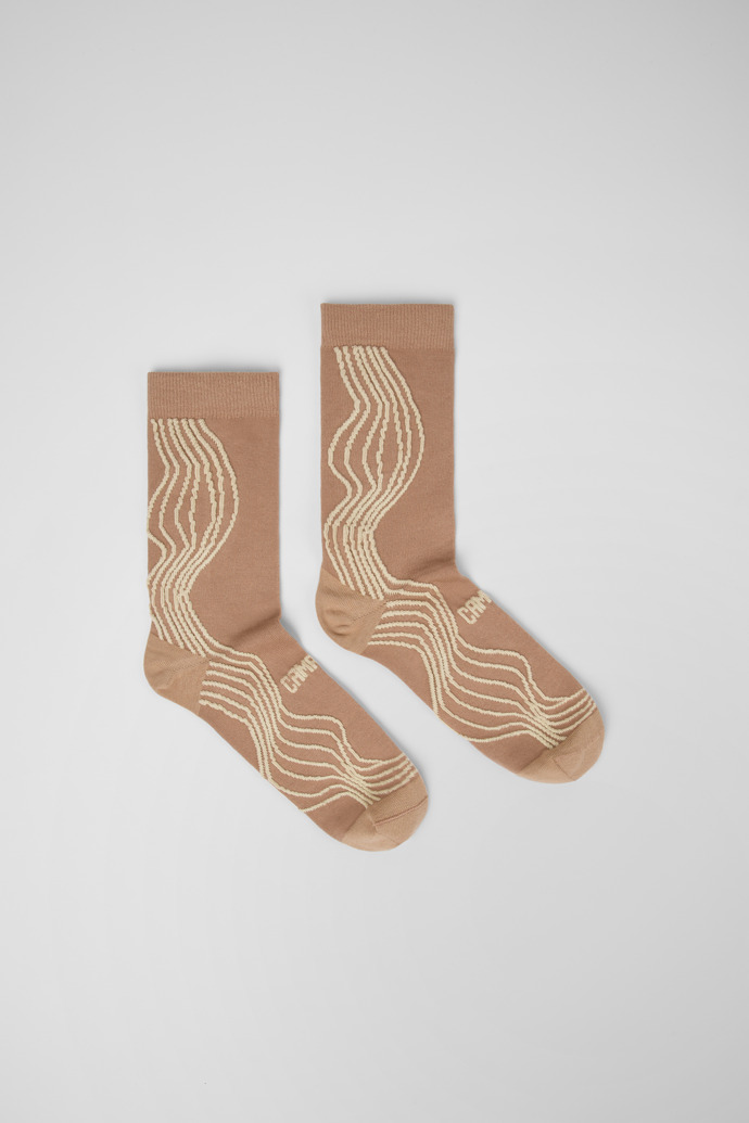 Socks Beige-yellow organic cotton socks.