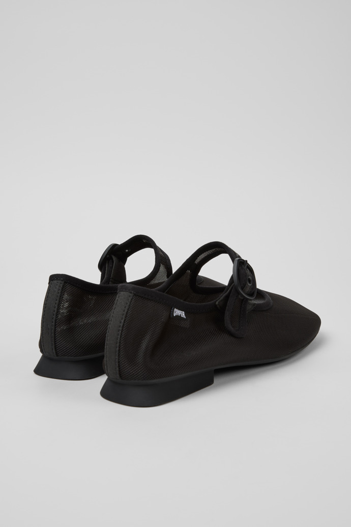 Casi Myra Black Recycled PET Shoes for Women.