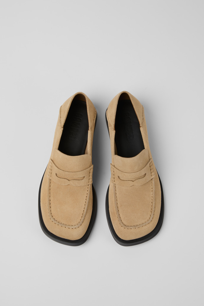 Dana Beige Nubuck Moccasin/Ballerina for Women.