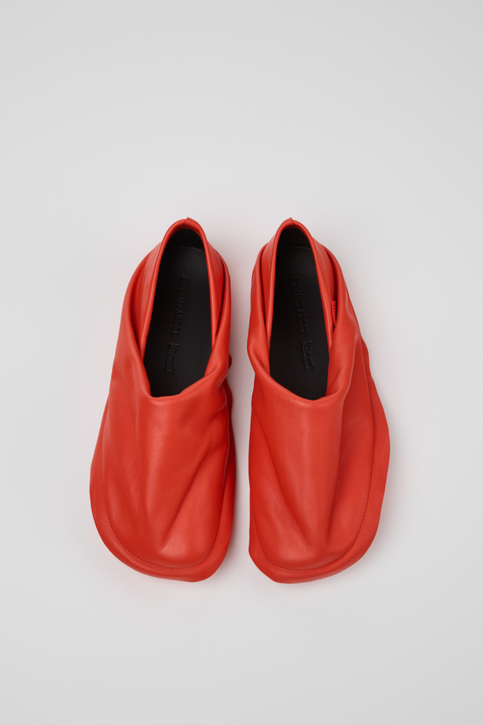 Camper x ISSEY MIYAKE - Peu Form Red Leather Women's Shoe.