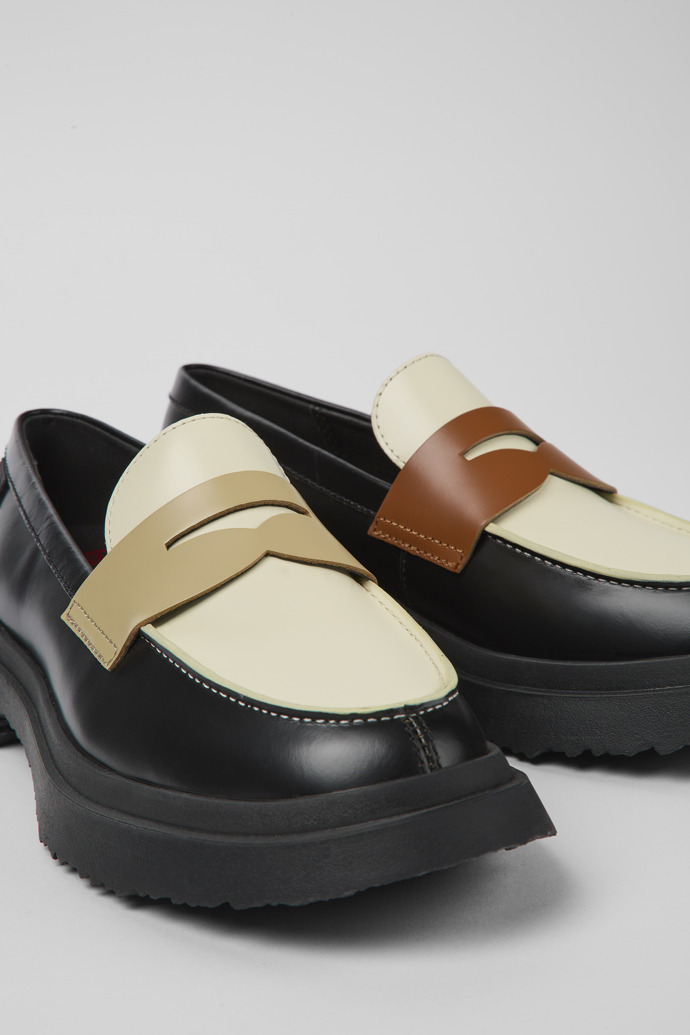 Twins Multicolored leather loafers for women