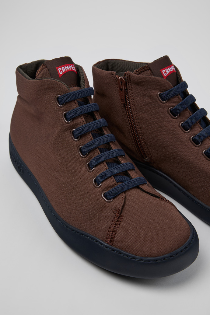 Peu Touring Brown Recycled PET Sneaker Boots for Men.
