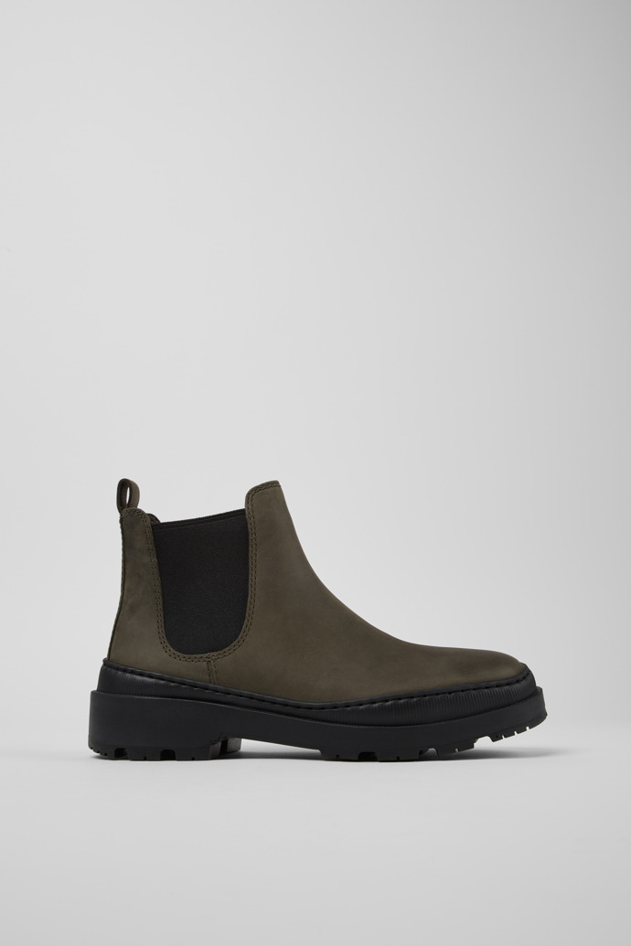 Brutus Trek MICHELIN Green nubuck ankle boots for women