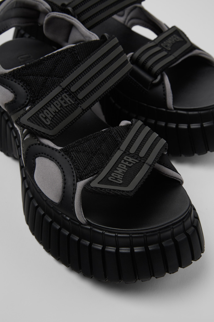 Pix BCN Multicolor Leather and Textile Sandals for Women.