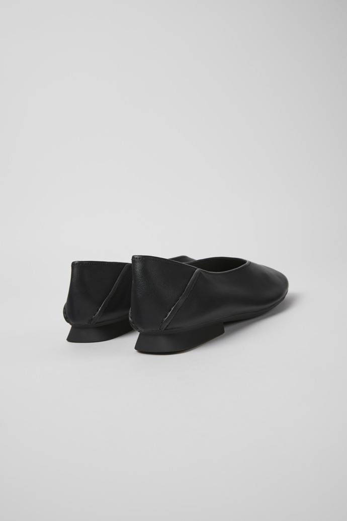 Casi Myra Black Leather Ballerinas for Women.