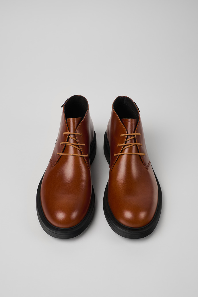 Dean Brown leather ankle boots for men