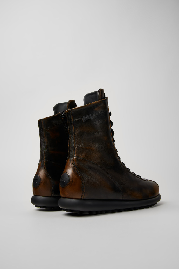 Pelotas Black-brown leather boots for men