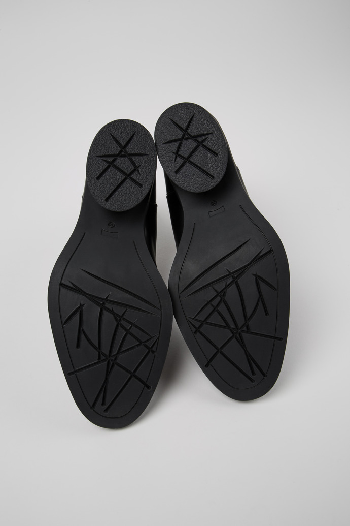 Bonnie Black leather ankle boots for women