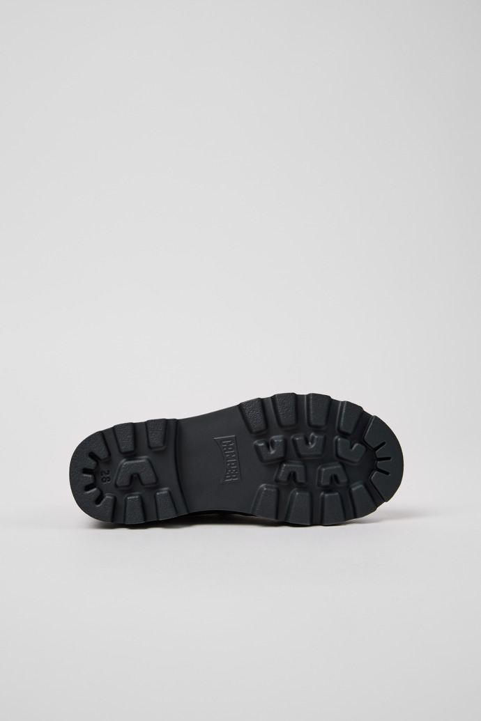 Brutus Black Leather Shoes for Kids.