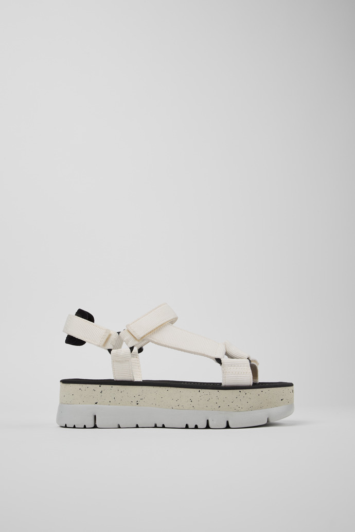 Oruga Up White sandal for women