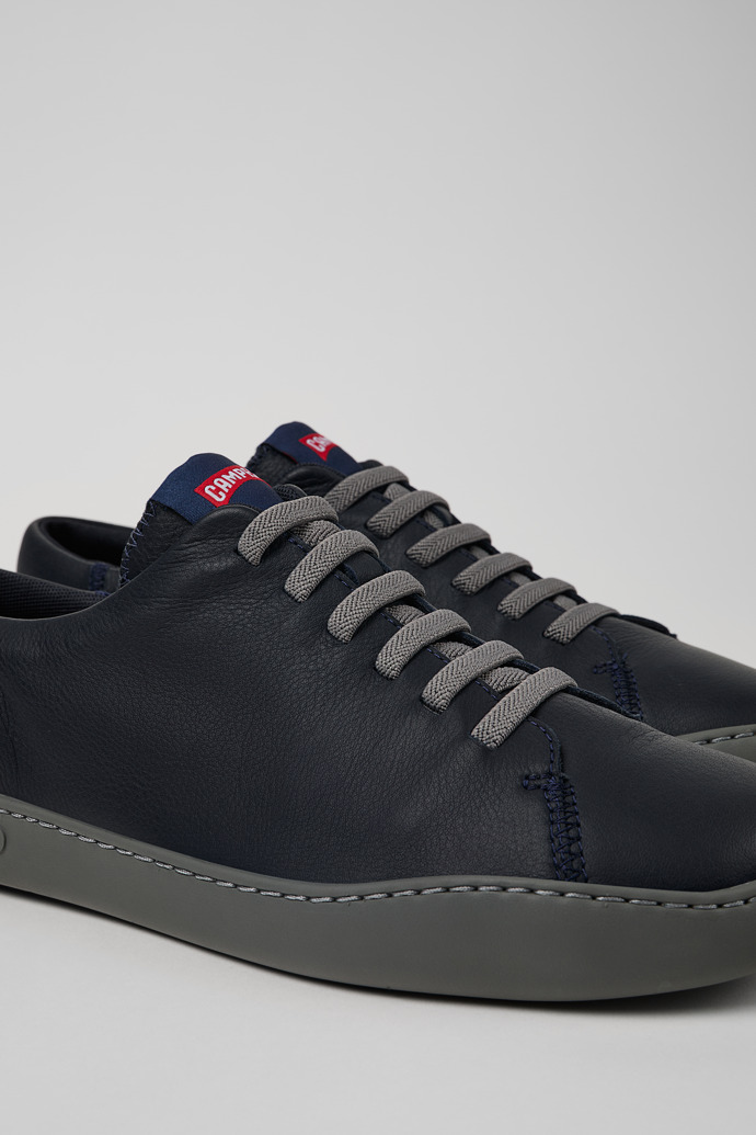 Peu Touring Blue Leather Sneakers for Men.