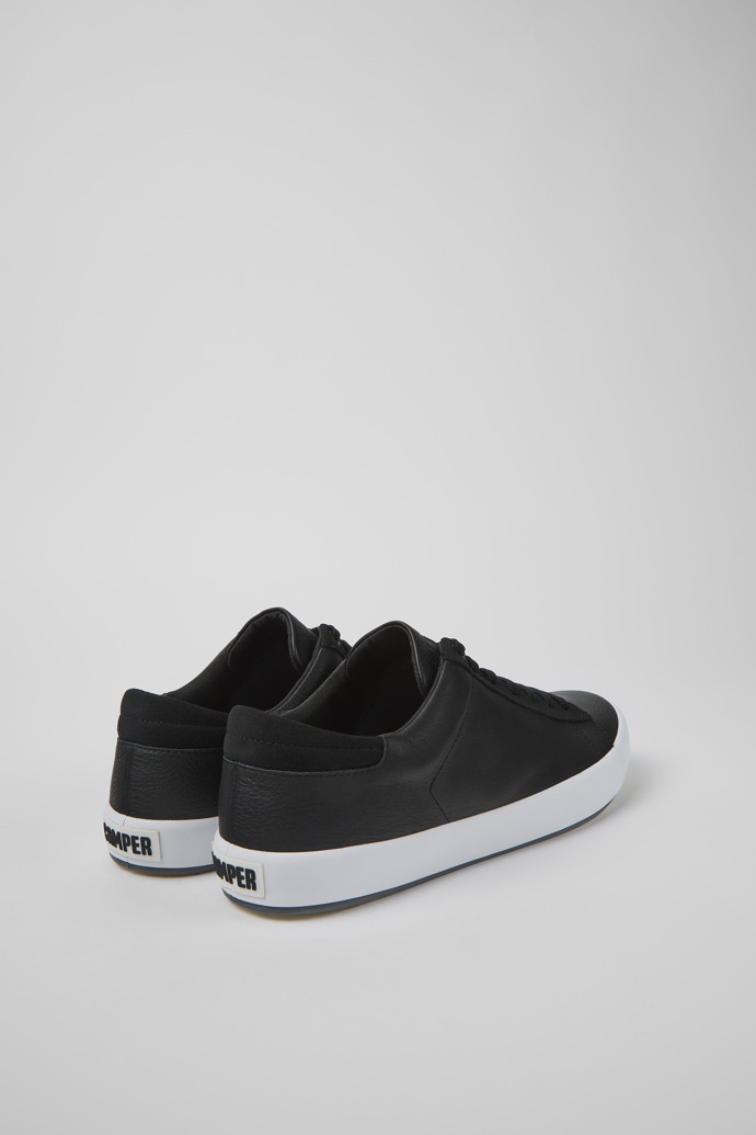 Andratx Black Leather and Nubuck Sneakers for Men.