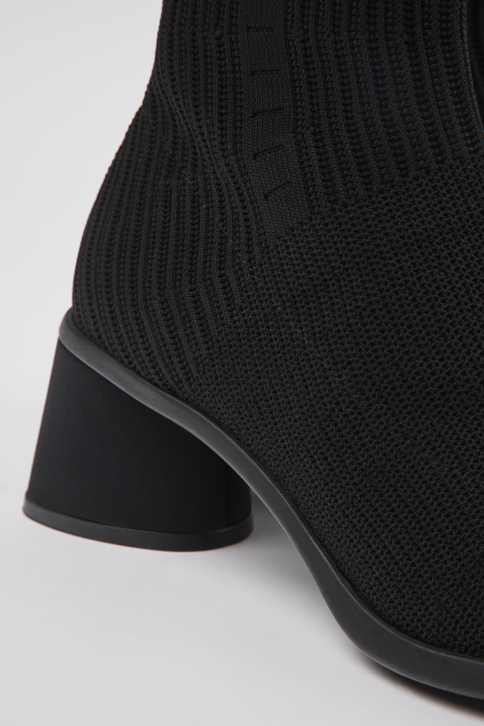 Kiara TENCEL® Black textile boots for women