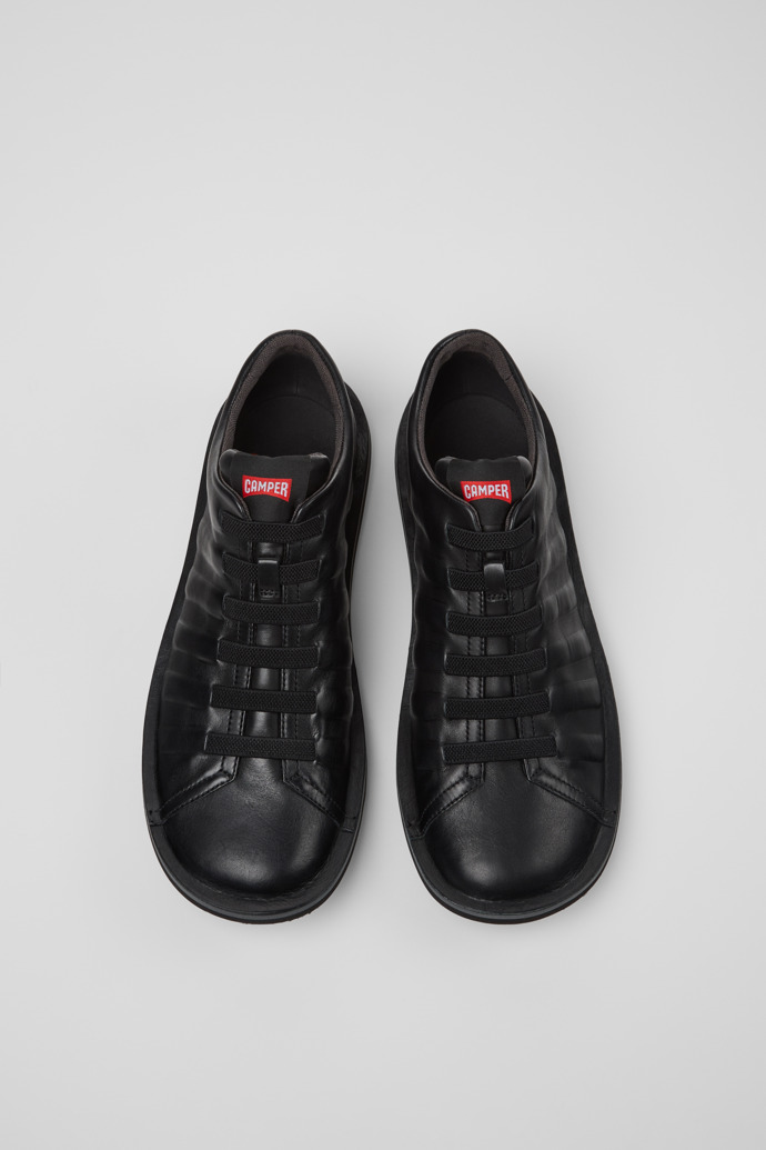 Beetle Black Leather Shoes for Men.