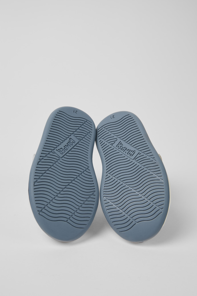 Twins White and black leather sneakers for kids