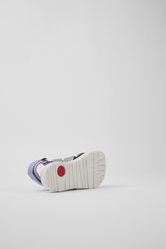 Oruga Silver leather sandals for kids