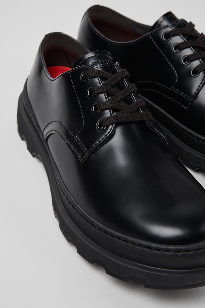Brutus+ Black Leather Shoes for Men.