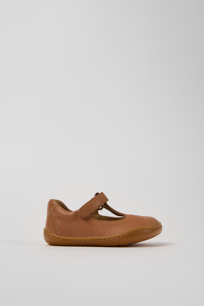 Twins Nude Leather Kids' Shoes.