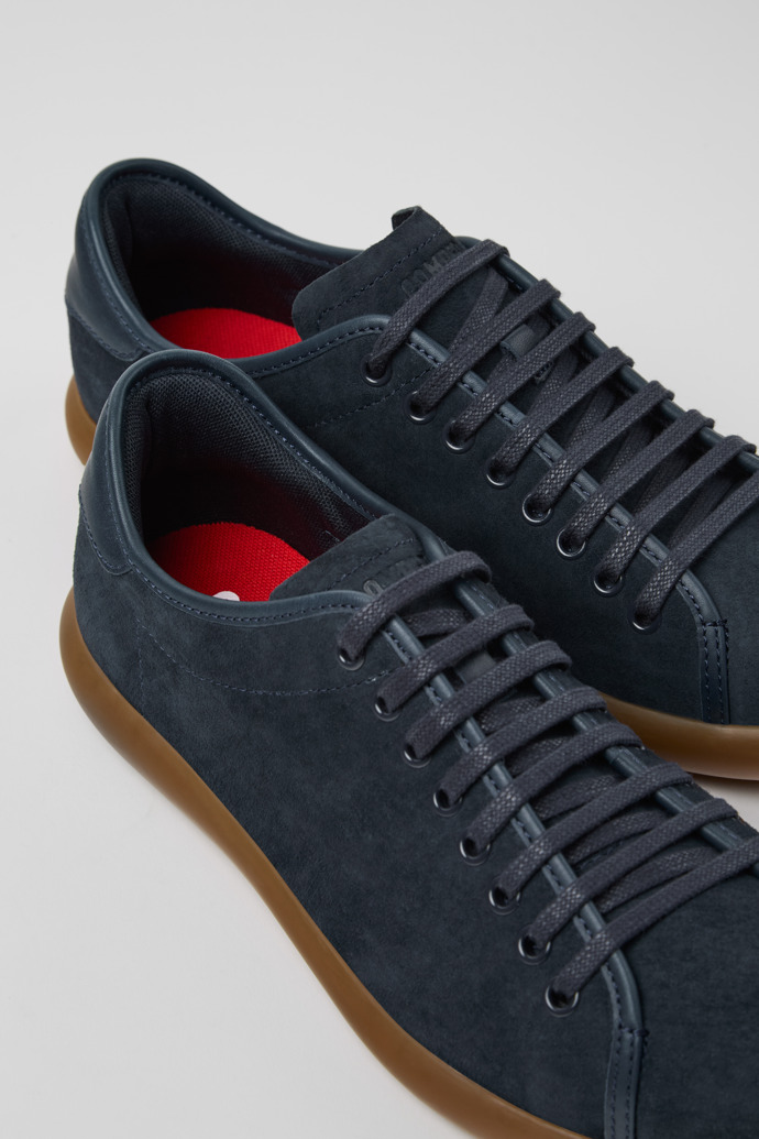 Pelotas Soller Blue Nubuck and Leather Men's Sneakers.