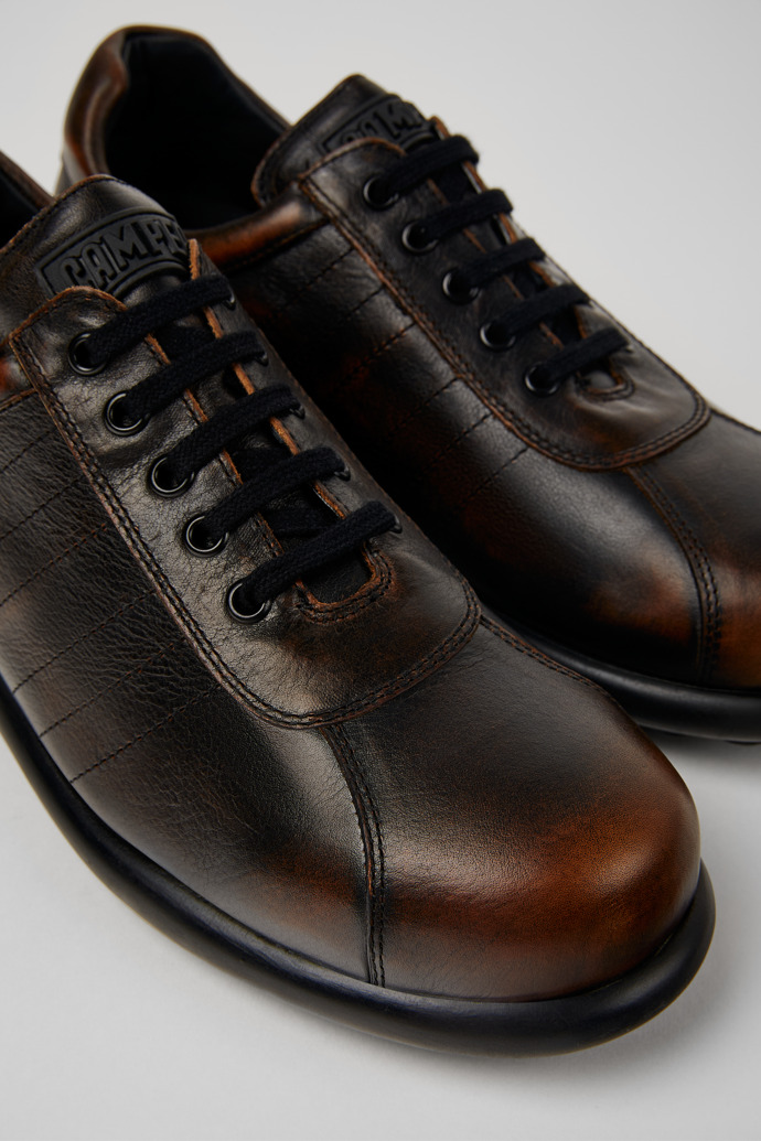 Pelotas Black-brown leather shoes for men