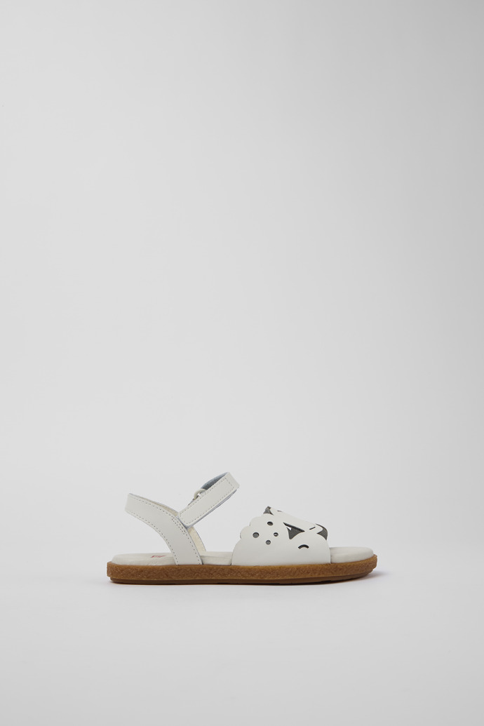 Twins White Leather Sandal