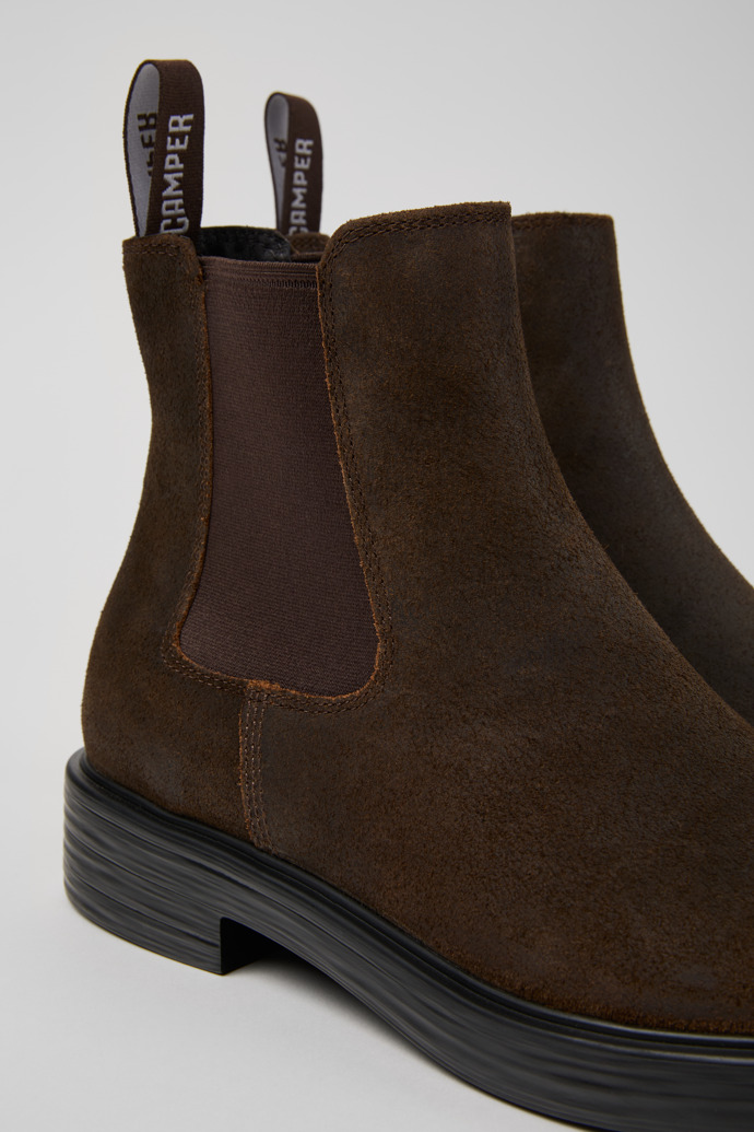 Dean Brown Nubuck Ankle Boots for Men.