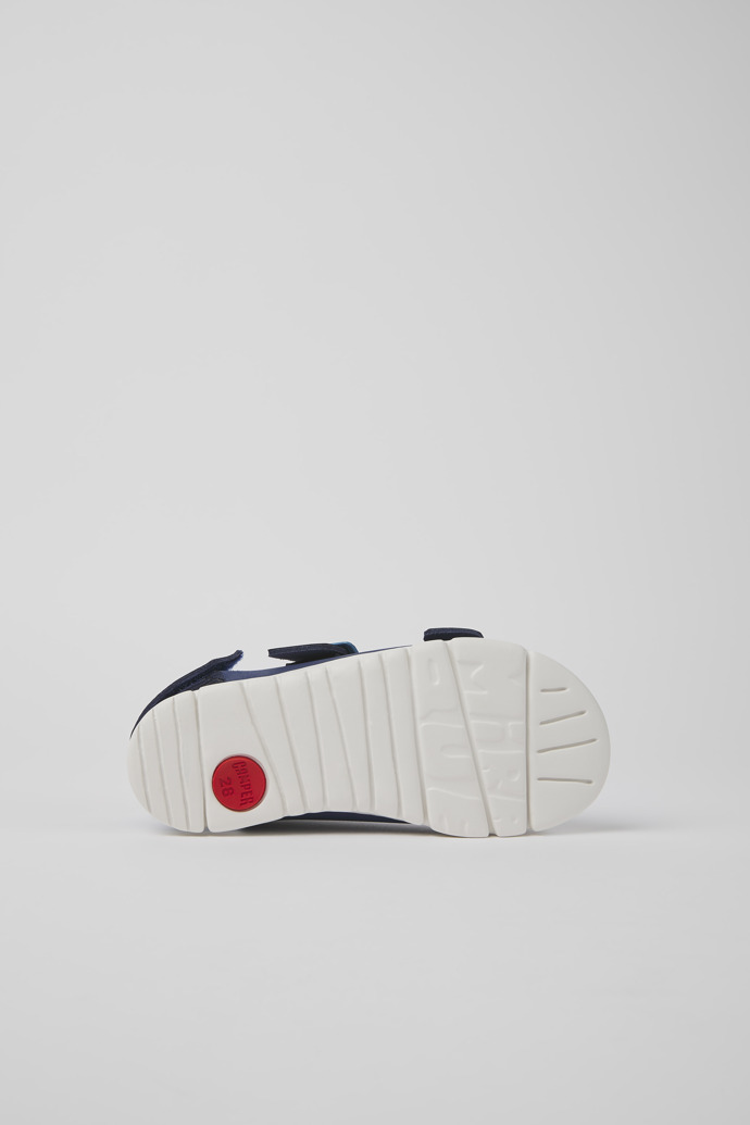 Oruga Blue leather sandals for kids