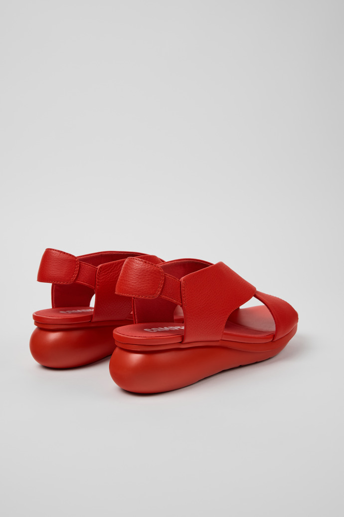 Balloon Red leather sandals for women