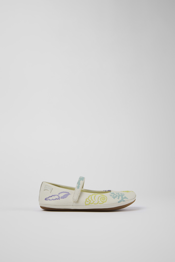 Twins White Leather Mary Jane