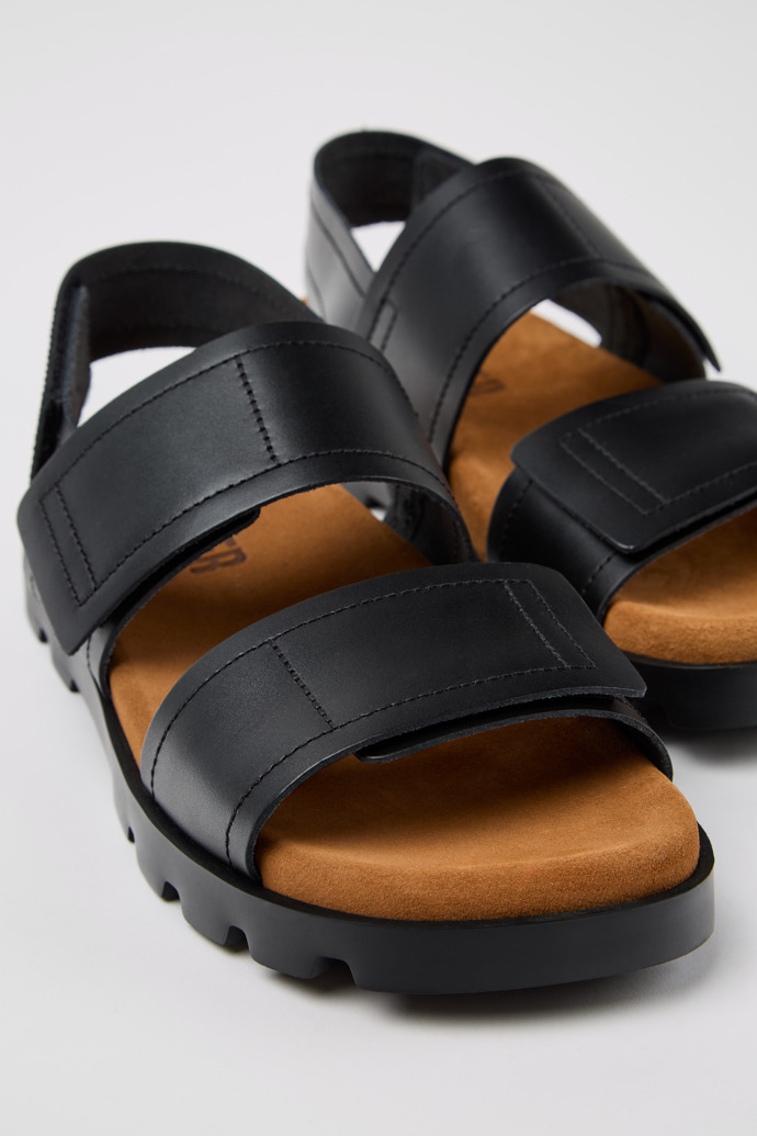 Brutus Sandal Black Leather Men's Sandals.