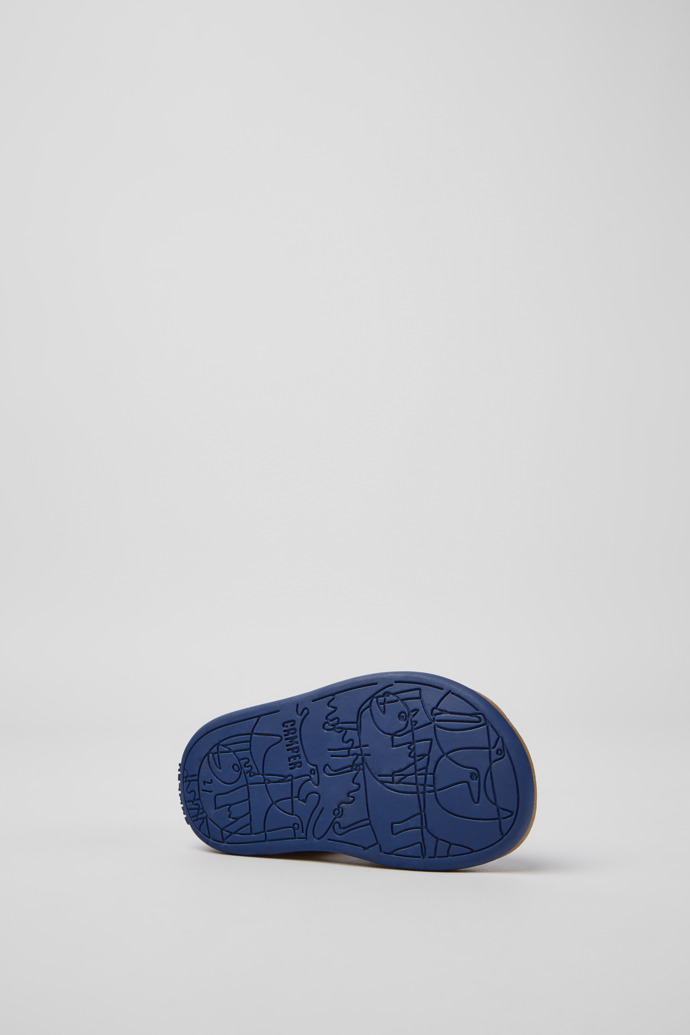 Bicho Blue leather sandals for kids