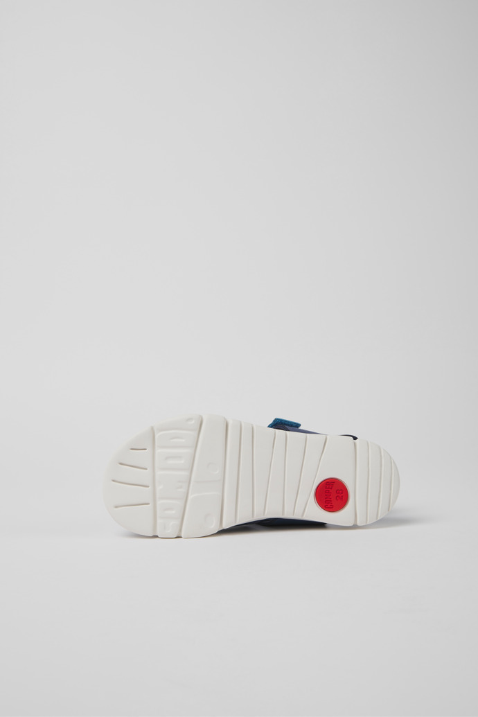 Oruga Blue leather sandals for kids