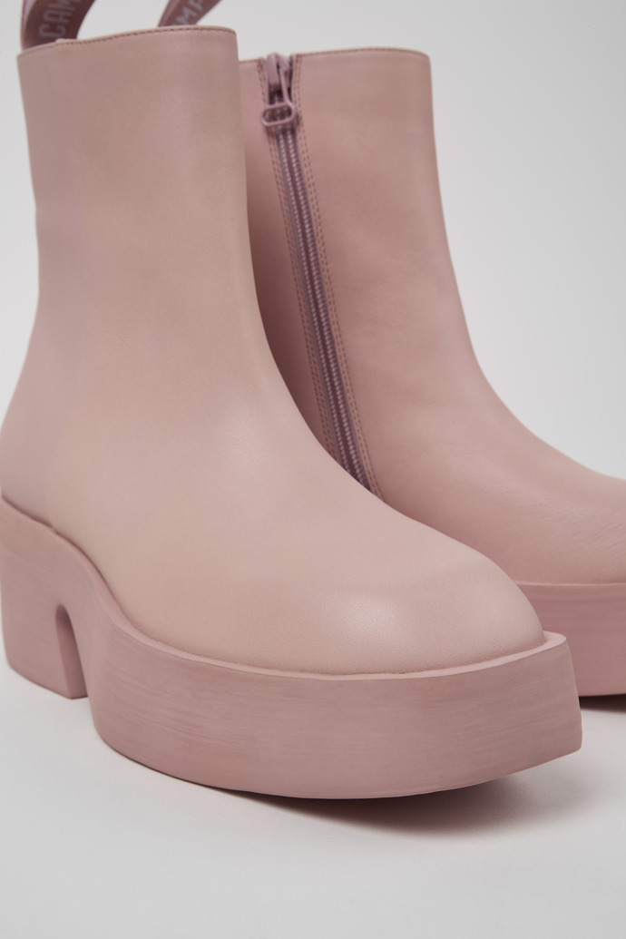 Billie Pink leather boots for women