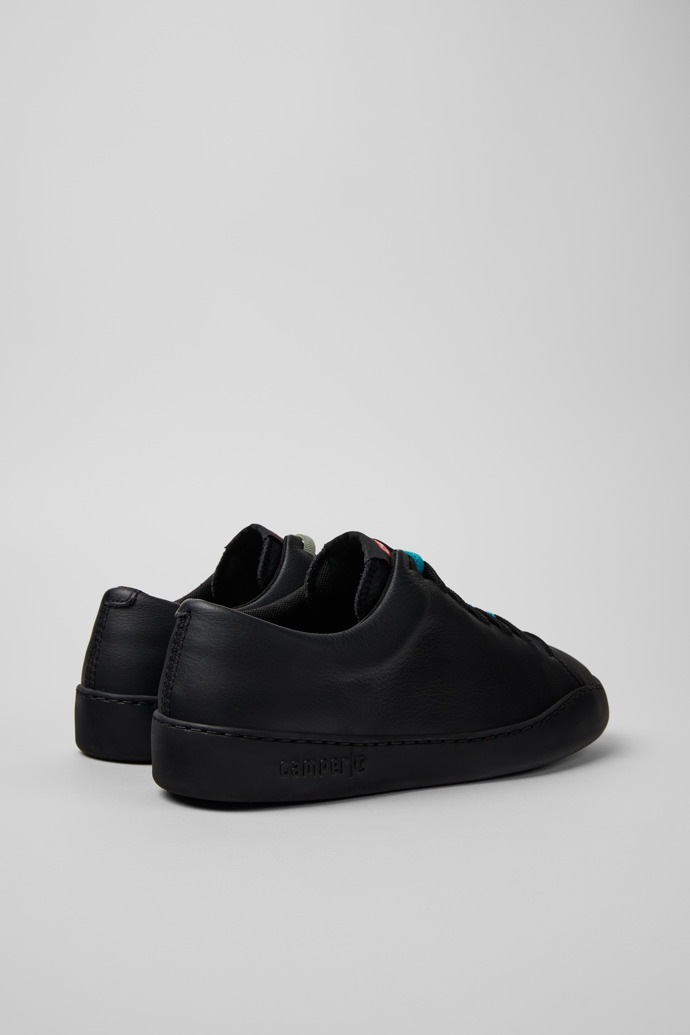 Twins Black Leather Sneakers for Men.