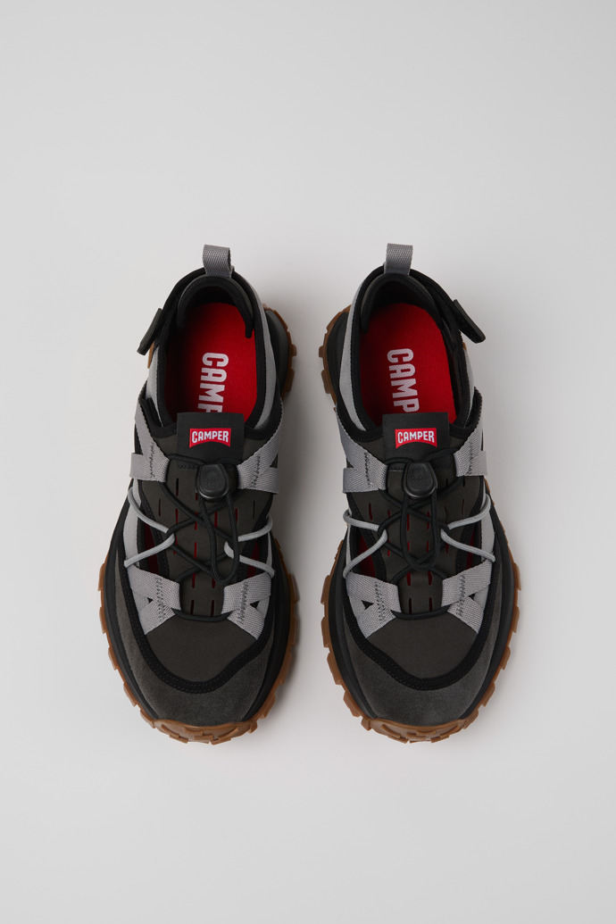 Drift Trail VIBRAM Gray Recycled PET and Nubuck Men's Sneakers.