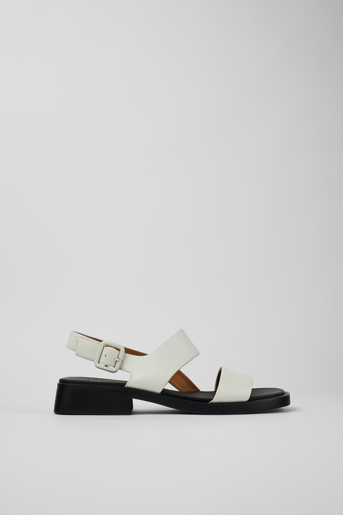 Dana White Leather Sandals for Women.