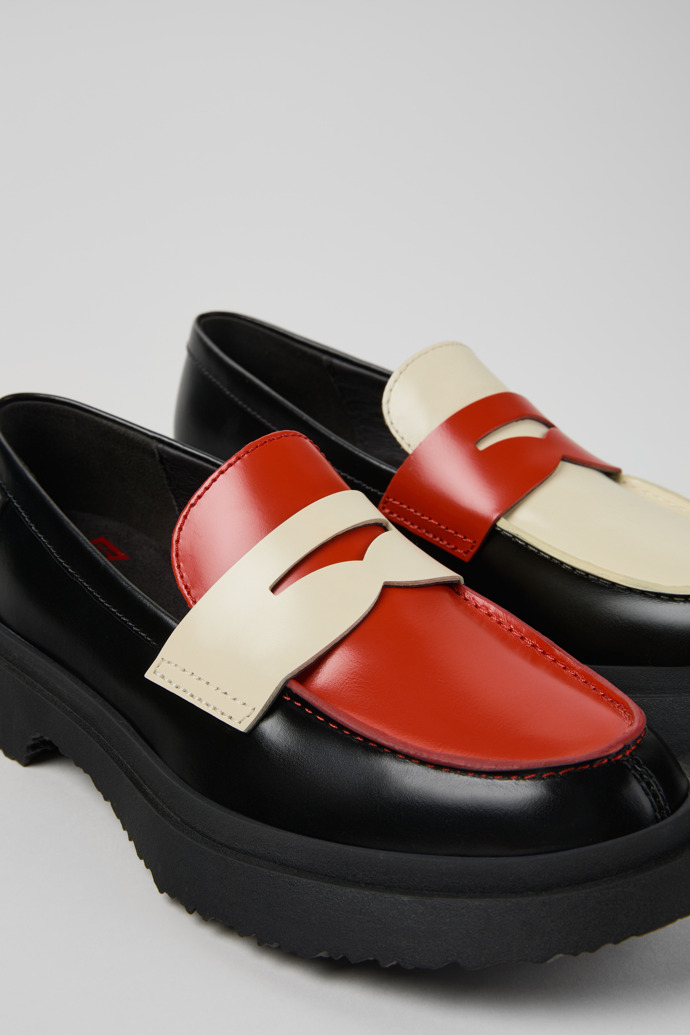 Twins Multicolor Leather Moccasin/Ballerina for Women.