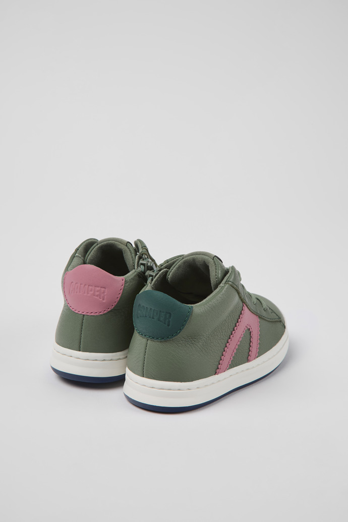 Twins Green leather sneakers for kids