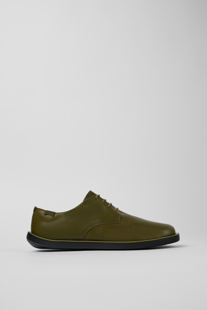 Wagon Green Leather Blucher for Men