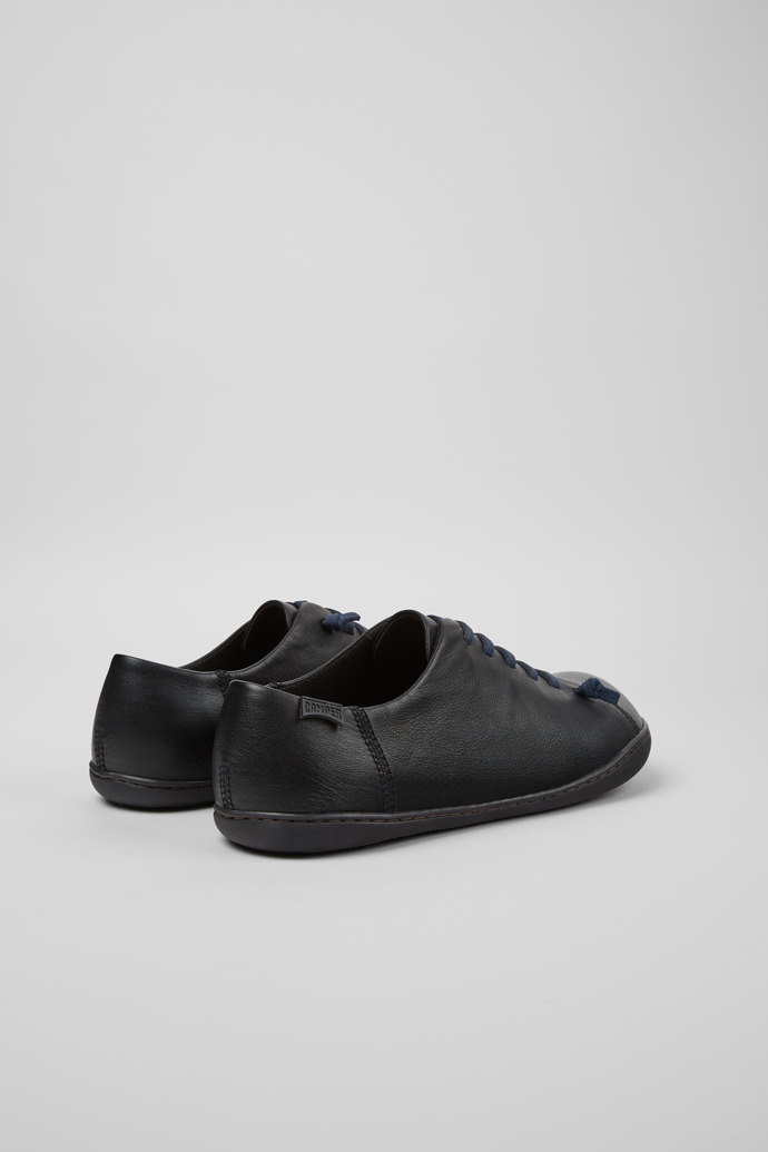 Peu Black Leather Shoes for Men.