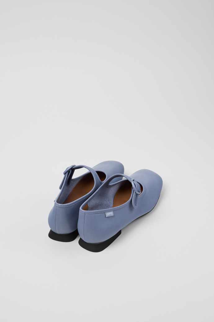 Casi Myra Blue Leather Shoes for Women.