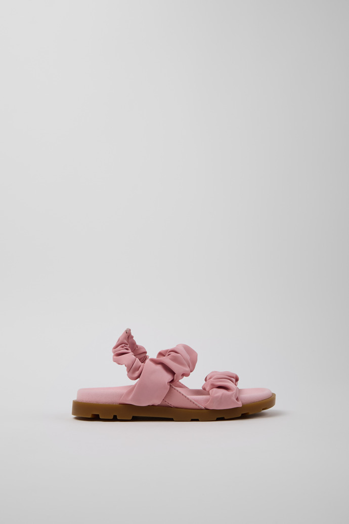 Brutus Sandal Pink Leather and Recycled PET Sandals for Kids.