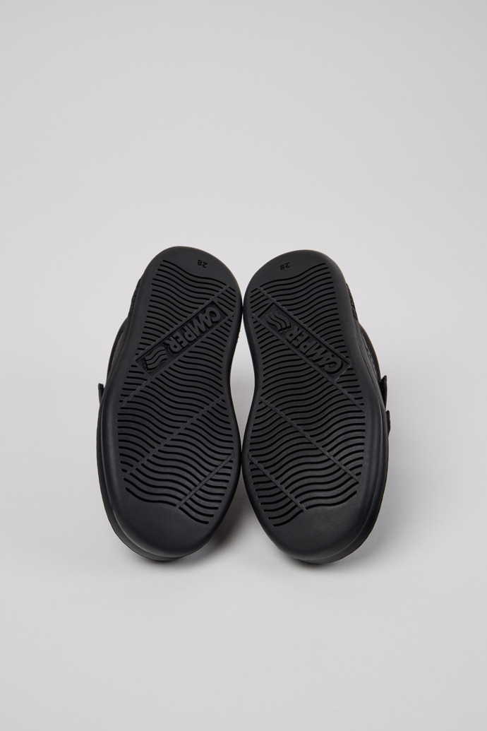 Runner Black Leather and Nubuck Sneakers for Kids.