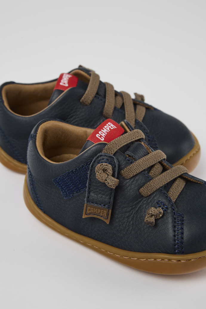 Peu Blue Leather Kids' Shoes.