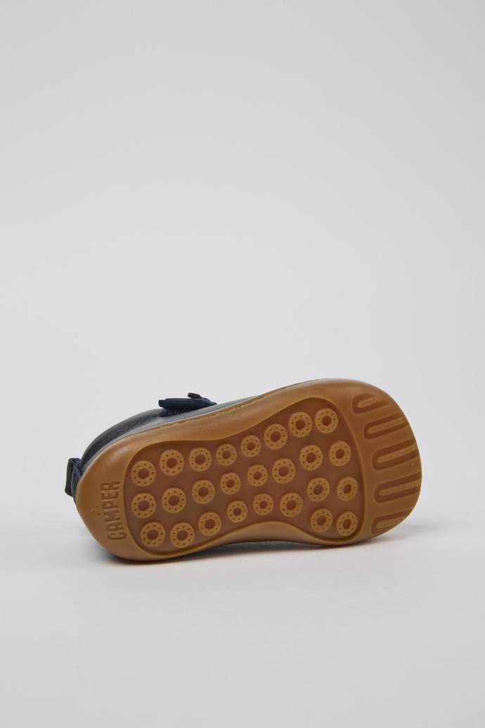 Peu Blue Leather Ankle Boots for Kids.