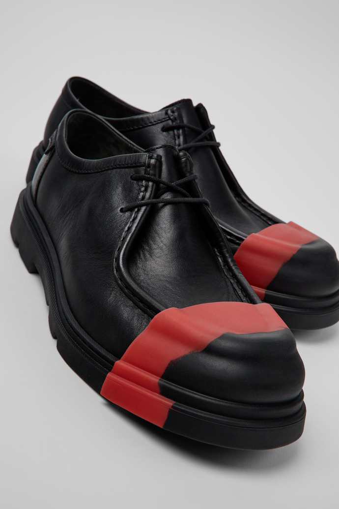Junction Black Leather Shoes for Men.