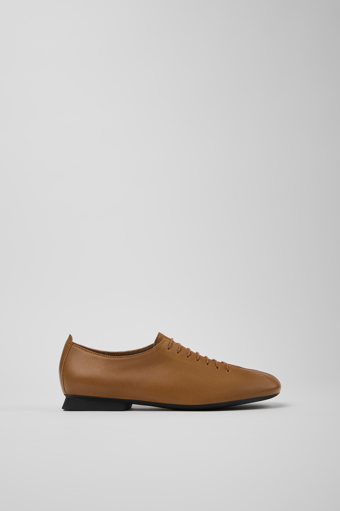 Casi Myra Brown Leather Shoes for Women.