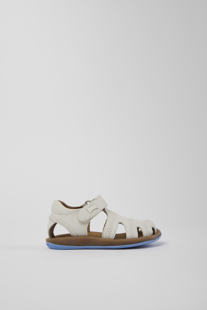 Bicho White Leather Sandal